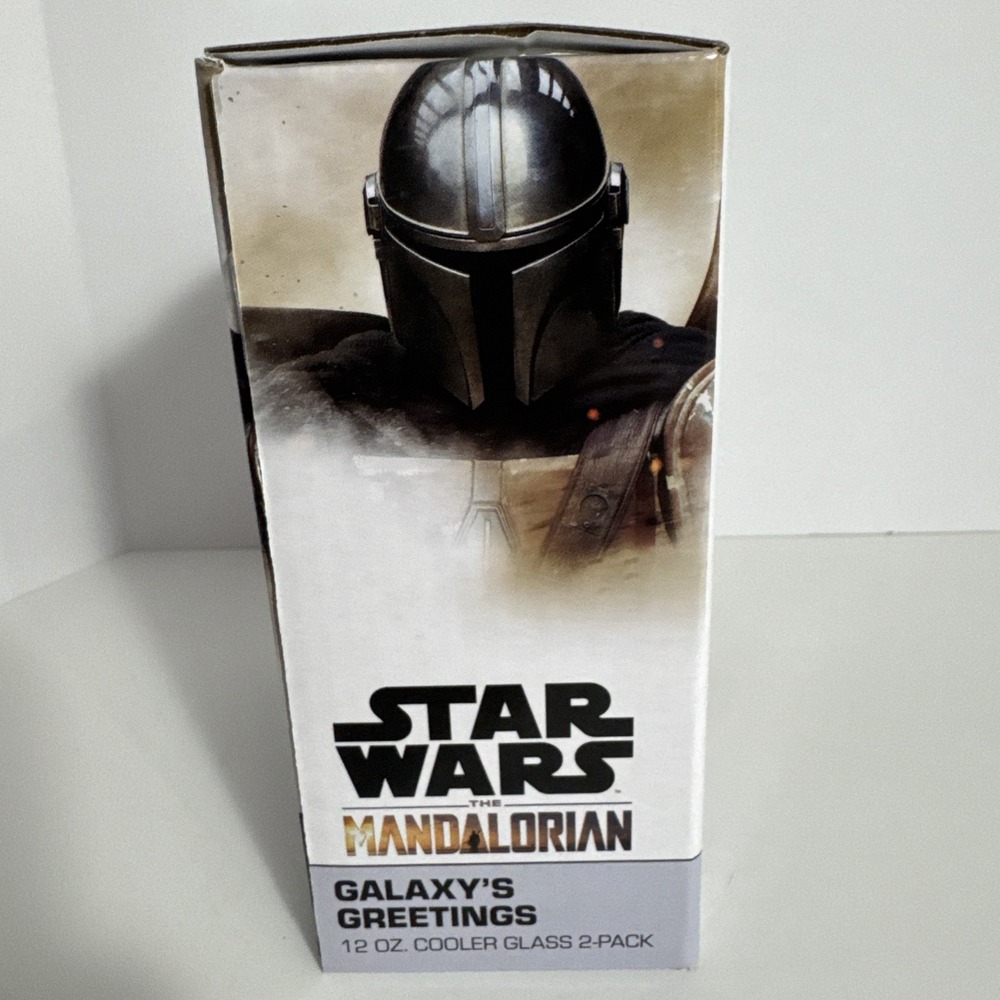 Disney Star Wars the Mandalorian Galaxy's Greetings 12oz Cooler Glass 2-pack‎ - Picture 7 of 8